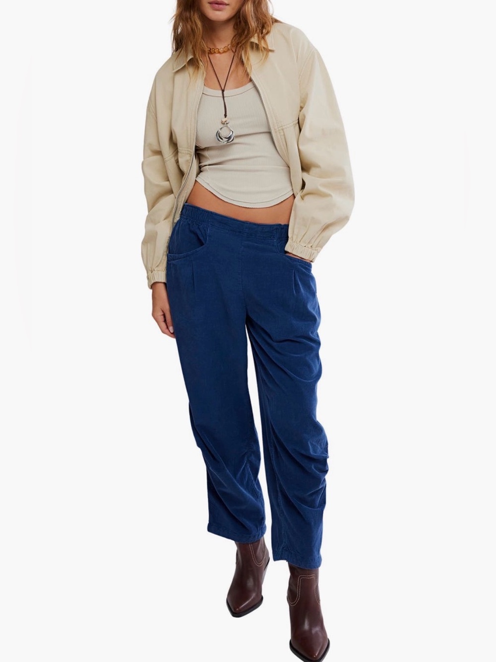 NWT Free People We The Free Nice Choice LIGHTWEIGHT Corduroy Pull-on Pant XS-S - Picture 9 of 9